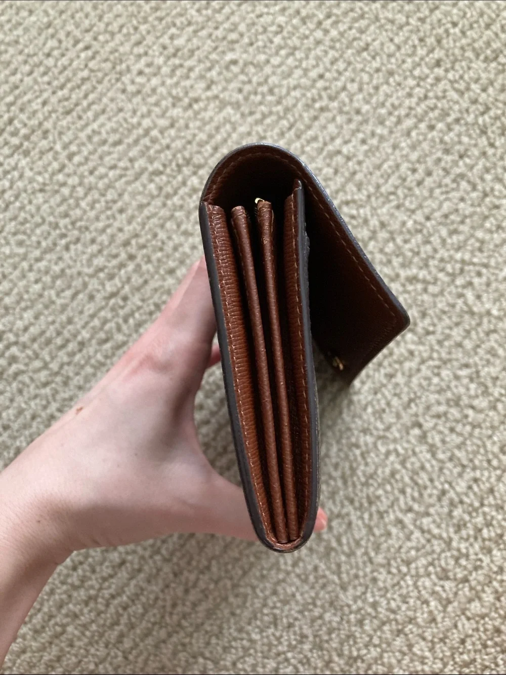 Louis Vuitton Monogram Leather Large Continental Wallet Brown EUC *No Snap - Picture 12 of 16